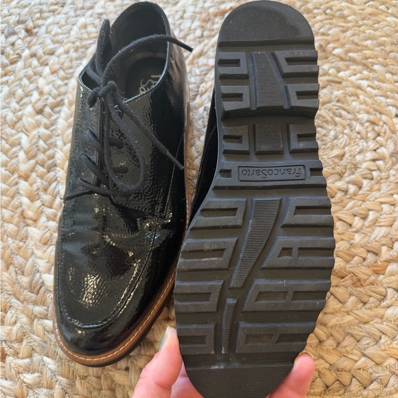 Women’s Franco Sarto Black Patent Leather Lace-Up Derby Shoes - Picture 6 of 8